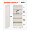 VEVOR 5 Tiers Wide Bookshelf, 68 in Wooden Open Bookcase with Display Storage Organizer Shelf, Freestanding Tall Display Floor Bookcase Bookshelf for Library, Bedroom, Living Room, Office, White
