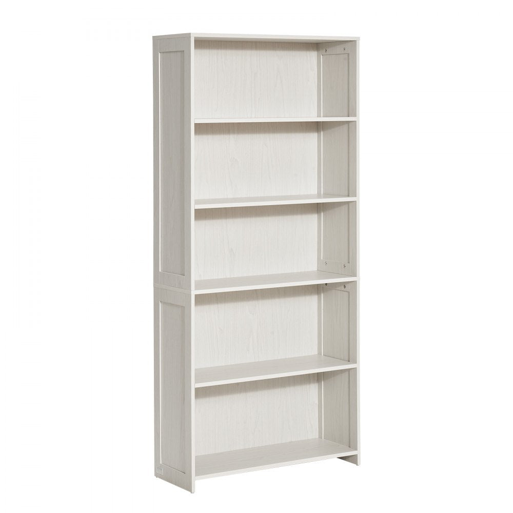 VEVOR 5 Tiers Wide Bookshelf, 68 in Wooden Open Bookcase with Display Storage Organizer Shelf, Freestanding Tall Display Floor Bookcase Bookshelf for Library, Bedroom, Living Room, Office, White