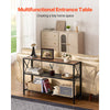 VEVOR Narrow Console Sofa Table, 41.7 inches Behind Couch Table, 3-Tier Long Entryway Table and Skinny Hallway Table, Narrow Sofa Table with Metal Frame, for Entryway, Hallway, Living Room & Bedroom