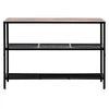 VEVOR Narrow Console Sofa Table, 41.7 inches Behind Couch Table, 3-Tier Long Entryway Table and Skinny Hallway Table, Narrow Sofa Table with Metal Frame, for Entryway, Hallway, Living Room & Bedroom
