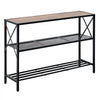 VEVOR Narrow Console Sofa Table, 41.7 inches Behind Couch Table, 3-Tier Long Entryway Table and Skinny Hallway Table, Narrow Sofa Table with Metal Frame, for Entryway, Hallway, Living Room & Bedroom