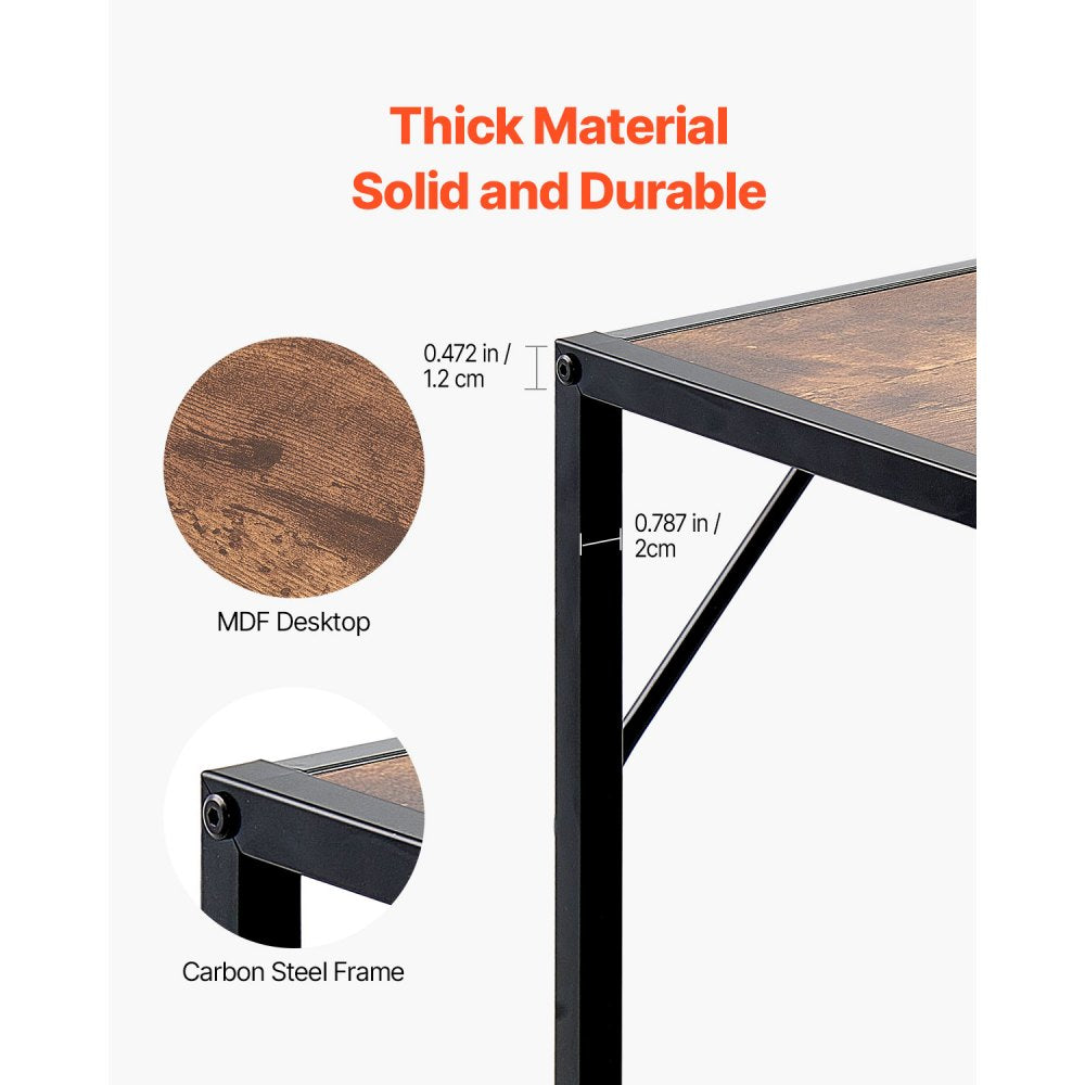 VEVOR Narrow Console Table, 41.7" Behind Couch Table with Power Outlets, 2-Tier Long Entryway Table, Sofa Table with Metal Frame and Charge Station, for Entryway, Hallway, Living Room