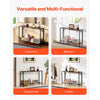 VEVOR Narrow Console Table, 41.7" Behind Couch Table with Power Outlets, 2-Tier Long Entryway Table, Sofa Table with Metal Frame and Charge Station, for Entryway, Hallway, Living Room