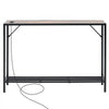 VEVOR Narrow Console Table, 41.7" Behind Couch Table with Power Outlets, 2-Tier Long Entryway Table, Sofa Table with Metal Frame and Charge Station, for Entryway, Hallway, Living Room