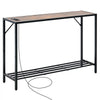 VEVOR Narrow Console Table, 41.7" Behind Couch Table with Power Outlets, 2-Tier Long Entryway Table, Sofa Table with Metal Frame and Charge Station, for Entryway, Hallway, Living Room