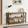 VEVOR Narrow Console Sofa Table, 55.1 inches Behind Couch Table, 3-Tier Long Entryway Table and Skinny Hallway Table, Narrow Sofa Table with Metal Frame, for Entryway, Hallway, Living Room & Bedroom