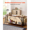 VEVOR Narrow Console Sofa Table, 70.9 inches Behind Couch Table, 2-Tier Long Entryway Table and Skinny Hallway Table, Narrow Sofa Table with Metal Frame, for Entryway, Hallway, Living Room & Bedroom