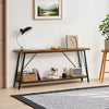 VEVOR Narrow Console Sofa Table, 70.9 inches Behind Couch Table, 2-Tier Long Entryway Table and Skinny Hallway Table, Narrow Sofa Table with Metal Frame, for Entryway, Hallway, Living Room & Bedroom