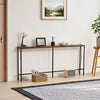 VEVOR Narrow Console Table, 70.9" Behind Couch Table with Power Outlets, 1-Tier Long Entryway Table, Narrow Sofa Table with Metal Frame and Charge Station, for Entryway, Hallway, Living Room