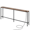 VEVOR Narrow Console Table, 70.9" Behind Couch Table with Power Outlets, 1-Tier Long Entryway Table, Narrow Sofa Table with Metal Frame and Charge Station, for Entryway, Hallway, Living Room