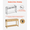 VEVOR 47 in Console Table, Farmhouse Desk Behind the Couch with Drawers and Bottom Storage Shelf, Wooden Rectangle Entrance Narrow Sofa Table for Hallway, Bedroom, Living Room, Foyer, Burlywood