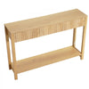 VEVOR 47 in Console Table, Farmhouse Desk Behind the Couch with Drawers and Bottom Storage Shelf, Wooden Rectangle Entrance Narrow Sofa Table for Hallway, Bedroom, Living Room, Foyer, Burlywood