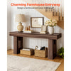 VEVOR 63 in Console Table, Farmhouse Desk Behind the Couch, Wooden Rectangle Entrance Desk, Narrow Long Sofa Table Accent Stand for Hallway, Bedroom, Living Room, Foyer, Easy Assembly, Brown