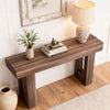 VEVOR 63 in Console Table, Farmhouse Desk Behind the Couch, Wooden Rectangle Entrance Desk, Narrow Long Sofa Table Accent Stand for Hallway, Bedroom, Living Room, Foyer, Easy Assembly, Brown