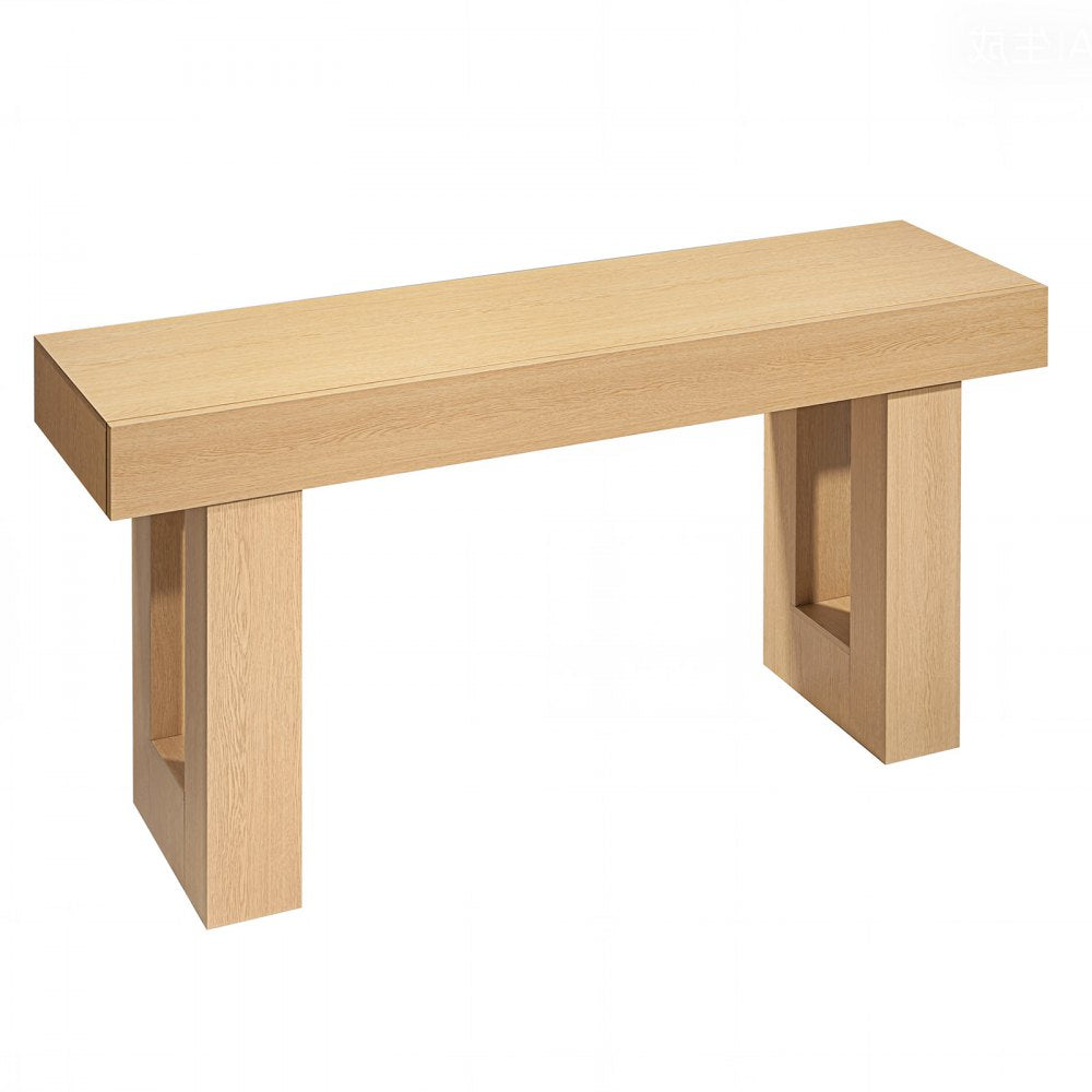 VEVOR 63 in Console Table, Farmhouse Desk Behind the Couch, Wooden Rectangle Entrance Desk, Narrow Long Sofa Table Accent Stand for Hallway, Bedroom, Living Room, Foyer, Easy Assembly, Burlywood