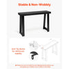 VEVOR 46 in Console Table, Modern Desk Behind the Couch, Wooden Rectangle Entrance Desk, Narrow Long Sofa Table Accent Stand for Hallway, Bedroom, Living Room, Foyer, Easy Assembly, Black