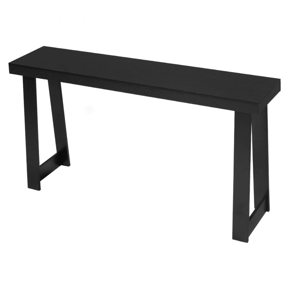 VEVOR 56 in Console Table, Modern Desk Behind the Couch, Wooden Rectangle Entrance Desk, Narrow Long Sofa Table Accent Stand, Ideal for Hallway, Bedroom, Living Room, Foyer, Easy Assembly, Black