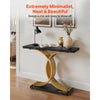 VEVOR 39 in Gold Console Table, Modern Desk Behind the Couch, Wood Rectangle Entrance Desk, Narrow Long Sofa Table Accent Stand with Metal Legs for Hallway, Bedroom, Living Room, Foyer, Easy Assembly