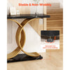 VEVOR 39 in Gold Console Table, Modern Desk Behind the Couch, Wood Rectangle Entrance Desk, Narrow Long Sofa Table Accent Stand with Metal Legs for Hallway, Bedroom, Living Room, Foyer, Easy Assembly