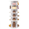 VEVOR 6 Tiers Rotating Shoe Rack Tower, 360°Spinning Shoe Display, Revolving Shoe Rack Storage Round Carousel, Lazy Susan Shoe Rack Organizer, Ideal for Bedroom, Living Room, Entryway, White