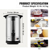 VEVOR Commercial Coffee Urn, 65 Cups Stainless Steel Large Coffee Dispenser, 1500W 110V Electric Coffee Maker Urn For Quick Brewing, Hot Water Urn with Detachable Power Cord for Easy Cleaning, Silver