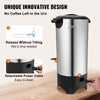 VEVOR Commercial Coffee Urn, 50 Cups Stainless Steel Large Coffee Dispenser, 1000W 110V Electric Coffee Maker Urn For Quick Brewing, Hot Water Urn with Detachable Power Cord for Easy Cleaning, Silver