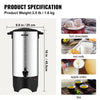 VEVOR Commercial Coffee Urn, 50 Cups Stainless Steel Large Coffee Dispenser, 1000W 110V Electric Coffee Maker Urn For Quick Brewing, Hot Water Urn with Detachable Power Cord for Easy Cleaning, Silver