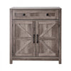 VEVOR Coffee Bar Cabinet, Farmhouse Coffee Bar Table with Drawer, Buffet Stand Cabinet with 2 Barn Doors, Sideboard Buffet Station for Living Room, Entryway, Kitchen, 29.5 x 14.7 x 31.5 in, Grey
