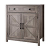 VEVOR Coffee Bar Cabinet, Farmhouse Coffee Bar Table with Drawer, Buffet Stand Cabinet with 2 Barn Doors, Sideboard Buffet Station for Living Room, Entryway, Kitchen, 29.5 x 14.7 x 31.5 in, Grey