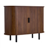 VEVOR Coffee Bar Cabinet, Mid Century Fluted Coffee Bar Table, Buffet Stand Cabinet with 2 Sliding Doors, Sideboard Buffet Station for Living Room, Entryway, Kitchen, 39.3 x 15.7 x 29.5 in, Walnut