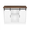 VEVOR Coffee Bar Cabinet, 41.8 x 15.8 x 32.1 in Farmhouse Coffee Bar Cabinet with 3-Tier Storage, Coffee Bar Table with Barn Doors, Farmhouse Sideboard Buffet Cabinet for Living Room, Entryway