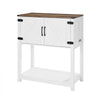 VEVOR Coffee Bar Cabinet, 31.5 x 13.8 x 34.6 in Farmhouse Coffee Bar Cabinet with 3-Tier Storage, Coffee Bar Table with Magnet Doors, Farmhouse Sideboard Buffet Cabinet for Living Room, Entryway