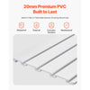 VEVOR Slat Wall Paneling, 4 x 4 ft, PVC Garage Slatwall with Modular Design, White Slat Wall Easy-to-Install Adjustable Slatwall Panel with Coupling Structure & DIY Cutting, Fits for Storage & Display