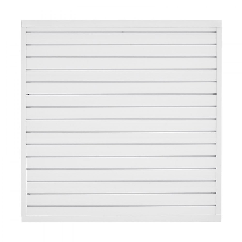 VEVOR Slat Wall Paneling, 4 x 4 ft, PVC Garage Slatwall with Modular Design, White Slat Wall Easy-to-Install Adjustable Slatwall Panel with Coupling Structure & DIY Cutting, Fits for Storage & Display