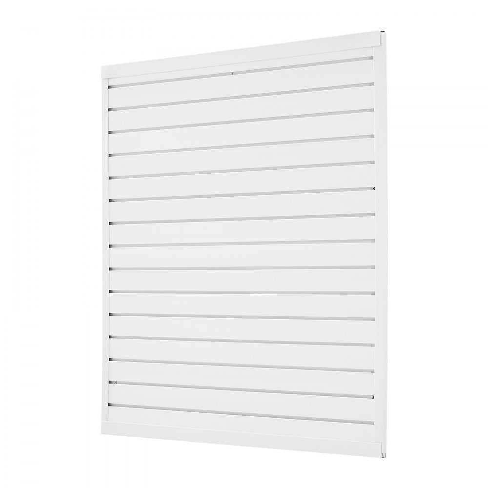VEVOR Slat Wall Paneling, 4 x 4 ft, PVC Garage Slatwall with Modular Design, White Slat Wall Easy-to-Install Adjustable Slatwall Panel with Coupling Structure & DIY Cutting, Fits for Storage & Display