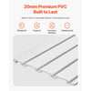 VEVOR Slat Wall Paneling, 8 x 4 ft, PVC Garage Slatwall with Modular Design, White Slat Wall Easy-to-Install Adjustable Slatwall Panel with Coupling Structure & DIY Cutting, Fits for Storage & Display