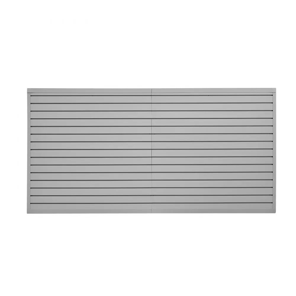 VEVOR Slat Wall Paneling, 8 x 4 ft, PVC Garage Slatwall with Accessories, Grey Slat Wall Easy-to-Install Adjustable Slatwall Panel with Coupling Structure & DIY Cutting, Fits for Storage & Display
