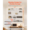 VEVOR Slat Wall Paneling, 4 x 4 ft, MDF Garage Slatwall with Modular Design, White Slat Wall Easy-to-Install Adjustable Slatwall Panel with Coupling Structure & DIY Cutting, Fits for Storage & Display