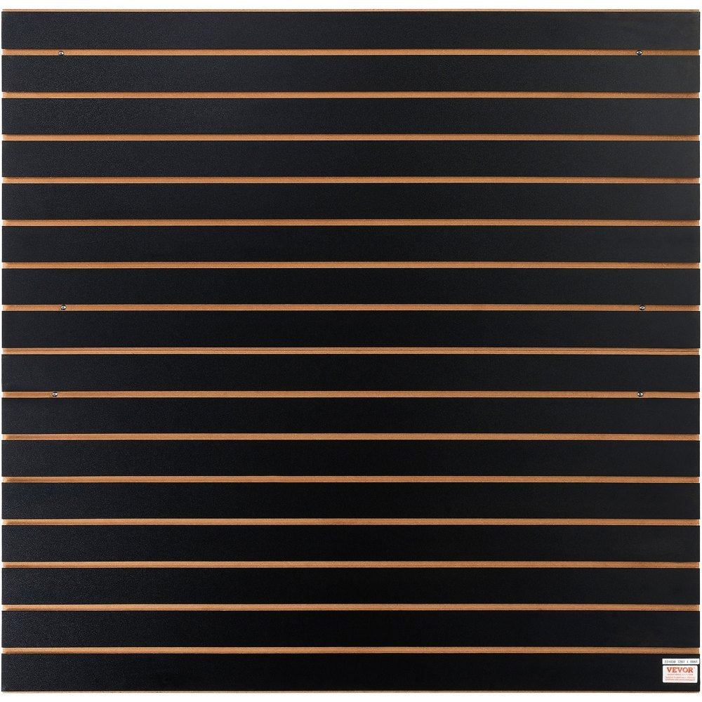 VEVOR Slatwall Panels, 4 ft x 2 ft Black Garage Wall Panels 24"H x 48"L (Set of 2 Panels), Heavy Duty Garage Wall Organizer Panels Display for Retail Store, Garage Wall, and Craft Storage Organization