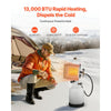 VEVOR Propane Tank Top Heater, 13000 BTU Rapid Heating 180-Degree Infrared Radiant Tank Top Gas Heater, Stepless Temperature Adjustment for Ice Fishing/ Hunting/Outdoor Work, Single Burner Square