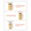 VEVOR RV Propane Quick Connect Fitting Adapter Valve, 7 Pieces, 1/4-Inch Male NPT Full Flow Plug & 3/8-Inch Male Flare Quick Kit for Low Pressure Gas Appliances and RV Propane Quick Connections