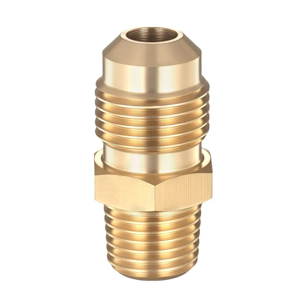 VEVOR RV Propane Quick Connect Fitting Adapter Valve, 7 Pieces, 1/4-Inch Male NPT Full Flow Plug & 3/8-Inch Male Flare Quick Kit for Low Pressure Gas Appliances and RV Propane Quick Connections