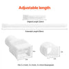 VEVOR Rain Gutter Downspout Extensions, 2-Pack Flexible Downspout Extender, Down Spout Drain Extension Extendable from 22" to 63", Gutter Extensions with Adapters, for Rainwater Drainage, White