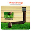 VEVOR Rain Gutter Downspout Extensions, 2-Pack Flexible Downspout Extender, Down Spout Drain Extension Extendable from 22" to 63", Gutter Extensions with Adapters, for Rainwater Drainage, Brown