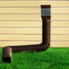 VEVOR Rain Gutter Downspout Extensions, 2-Pack Flexible Downspout Extender, Down Spout Drain Extension Extendable from 22" to 63", Gutter Extensions with Adapters, for Rainwater Drainage, Brown