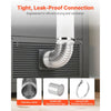 VEVOR 2 Pack Dryer Vent Elbow, 90 Degree Hose Connector Kit for 4 Inch Duct, Stainless Steel Vent Elbows with 4 Clamps and Aluminum Foil Tape, for HVAC Ducts, Pipes, and Ductworks at Tight Space