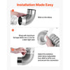 VEVOR 2 Pack Dryer Vent Elbow, 90 Degree Hose Connector Kit for 4 Inch Duct, Stainless Steel Vent Elbows with 4 Clamps and Aluminum Foil Tape, for HVAC Ducts, Pipes, and Ductworks at Tight Space