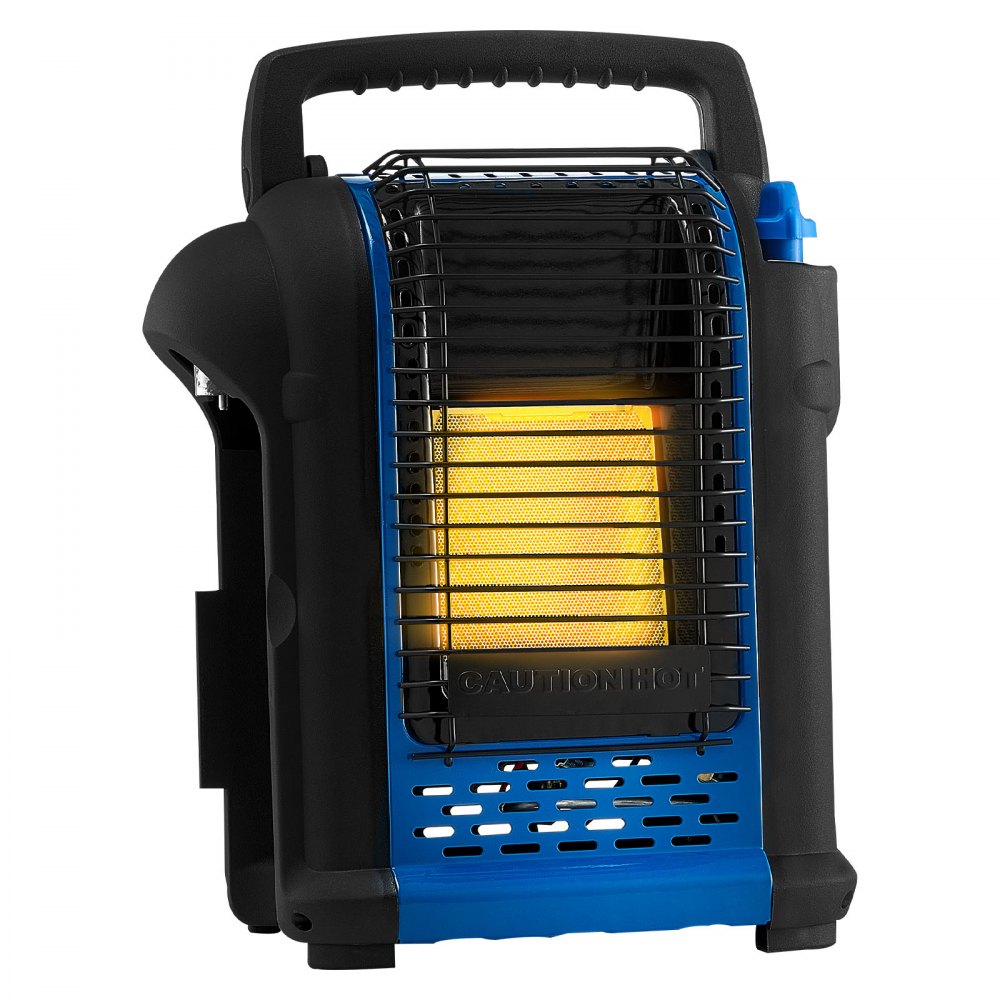 VEVOR Portable Propane Heater, 9000BTU Forced Radiant Space Heater with Stepless Temp Settings & Tip-over Protection, Portable Garage/Shop for Sports, Boating, RVs, Outdoor