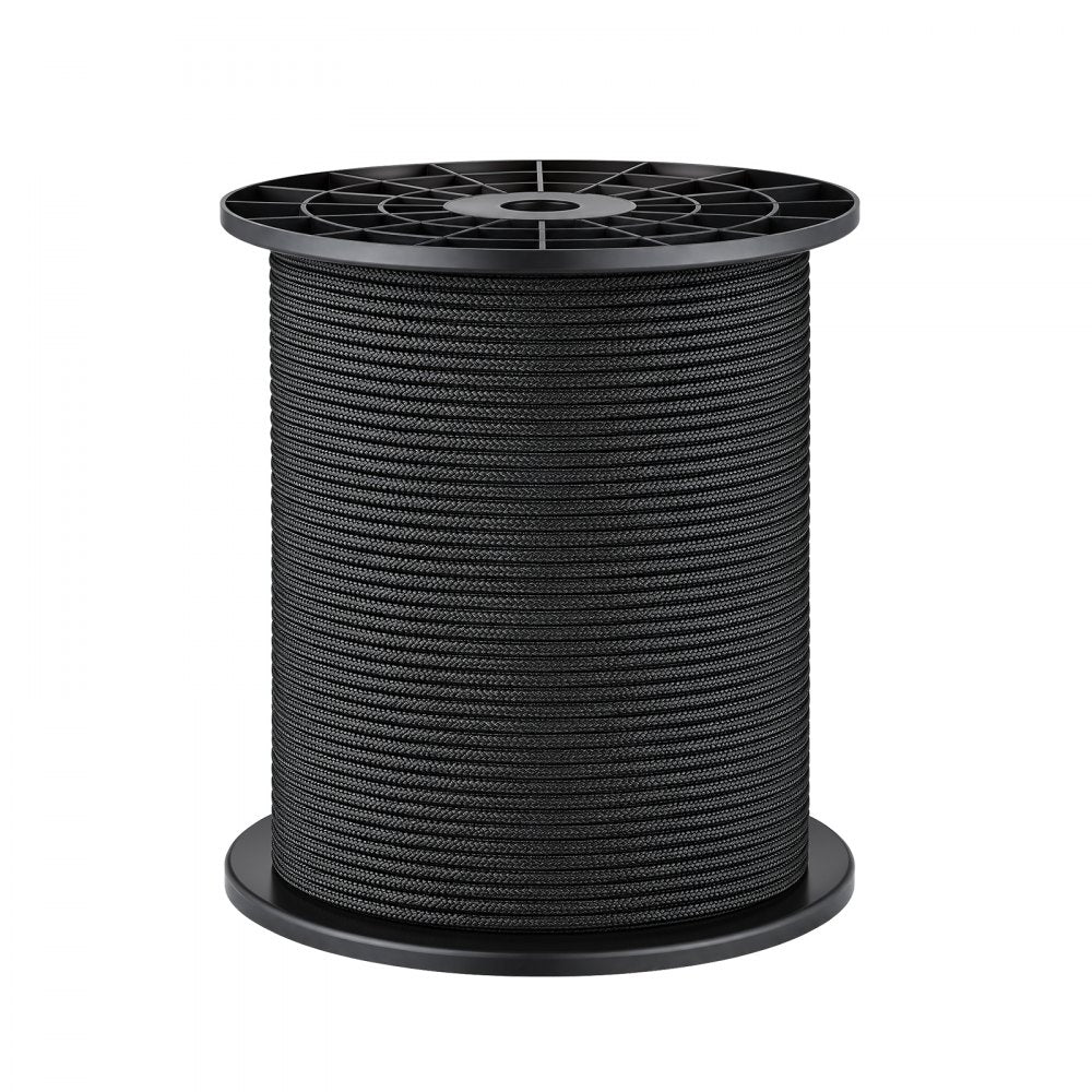 VEVOR Paracord Rope 3/16 in x 1000 ft Nylon Parachute Cord 550 Tactical, Survival Cord, Heavy Duty 7 Strand, 650 lbs High Breaking Strength, Utility Rope, for Outdoor Camping & Bracelets, Black