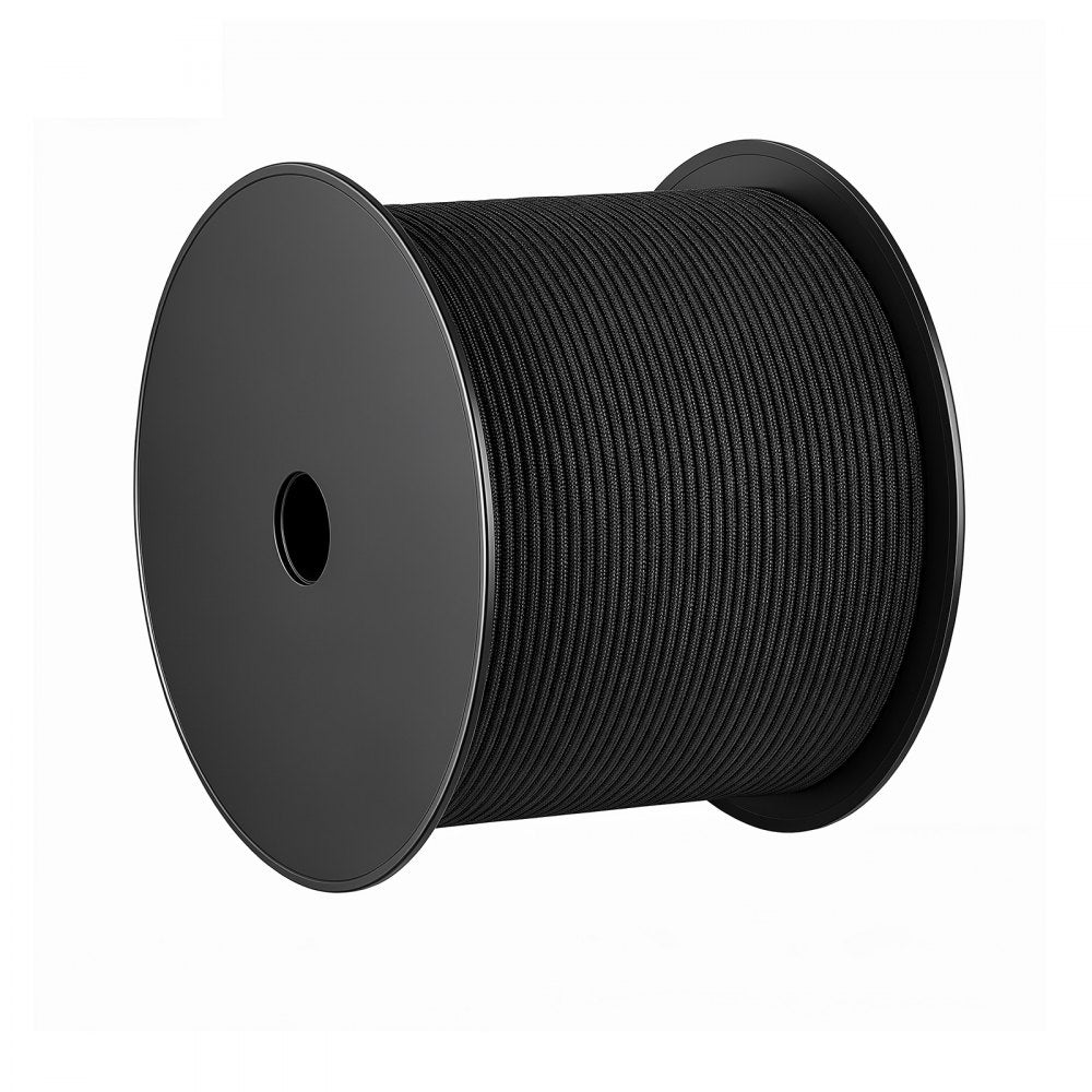 VEVOR Paracord Rope 5/32 in x 1000 ft Nylon Parachute Cord 550 Tactical, Survival Cord, Heavy Duty 7 Strand, 600 lbs High Breaking Strength, Utility Rope, for Outdoor Camping & Bracelets, Black